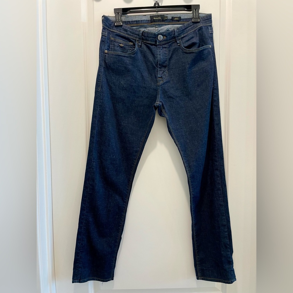 Massimo Dutti Dark Blue Slim Jeans